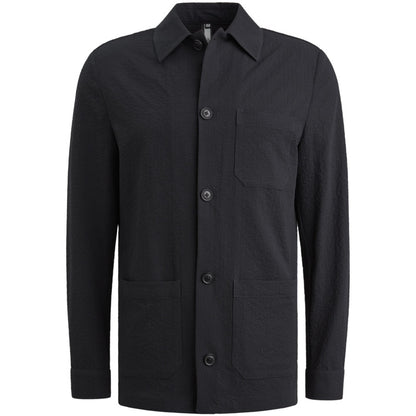 Overshirt met knopen - blauw