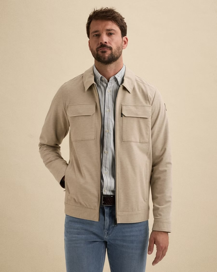 Overshirt / Blazer met rits - beige