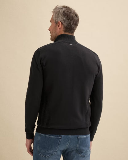 Vest met rits en zakken - blauw