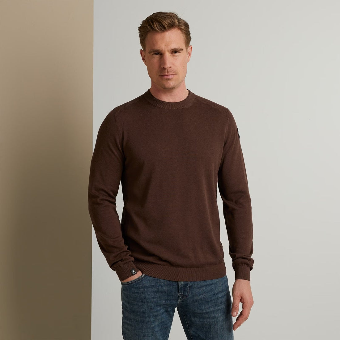 Trui ronde hals - bruin
