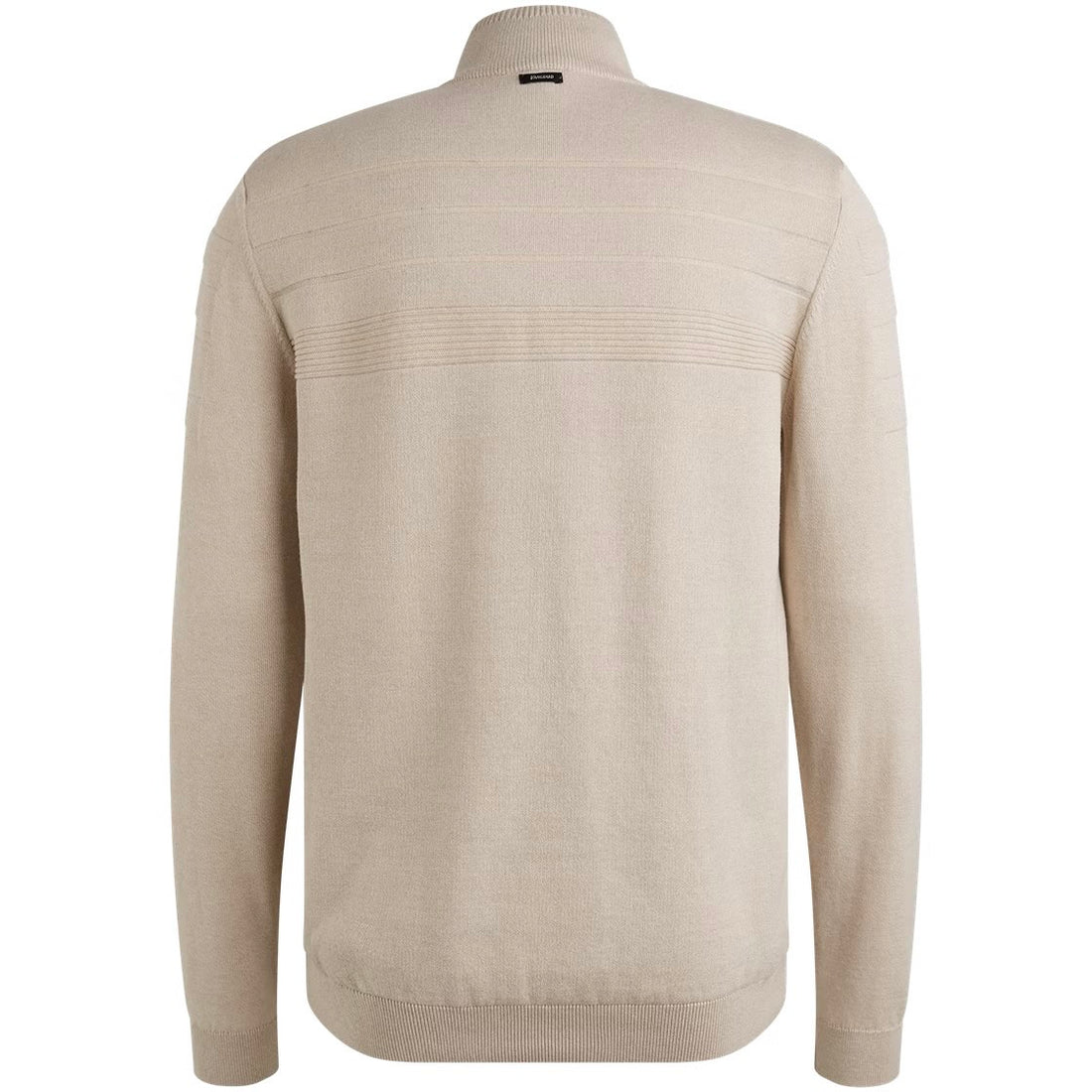 Trui patroon met halve rits - beige