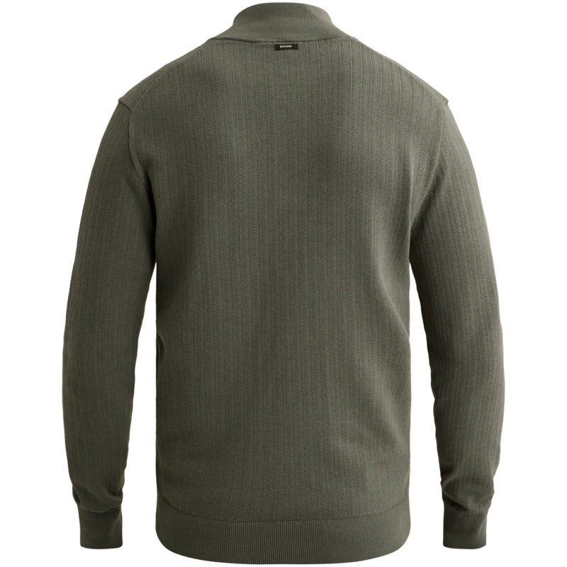 Trui met halve rits - groen