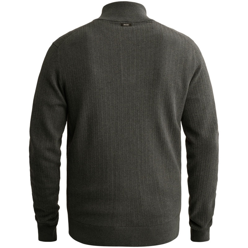 Trui met halve rits - blauw