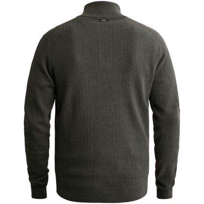 Trui met halve rits - blauw