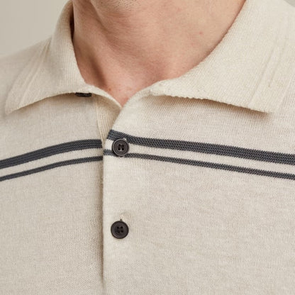 Polo streepdesign - beige