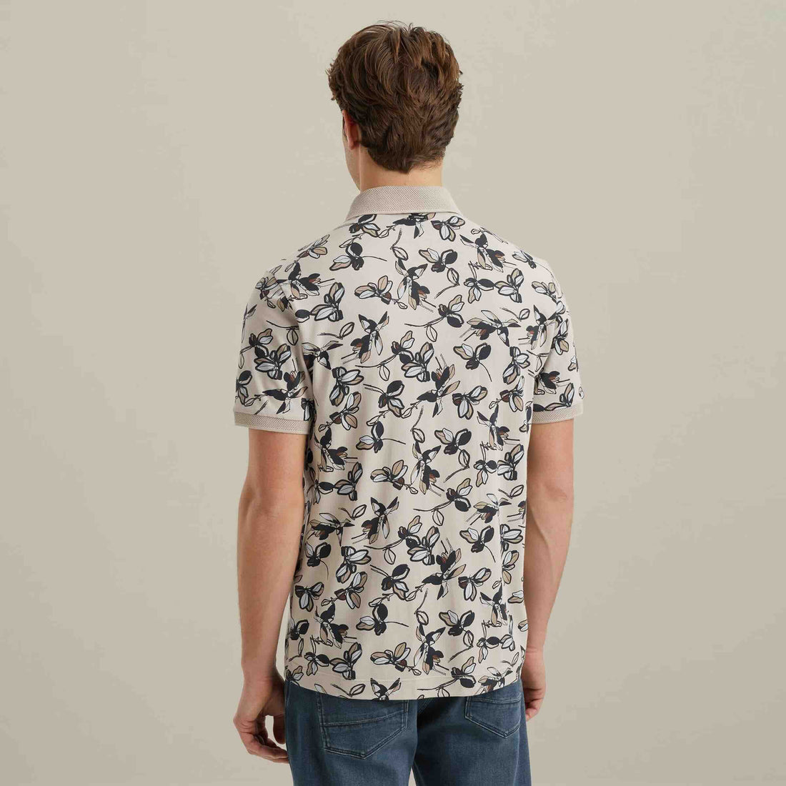 Polo allover print - beige