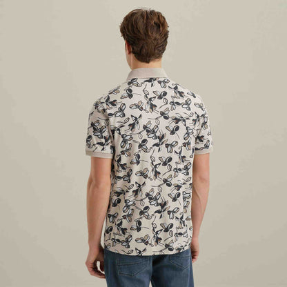 Polo allover print - beige