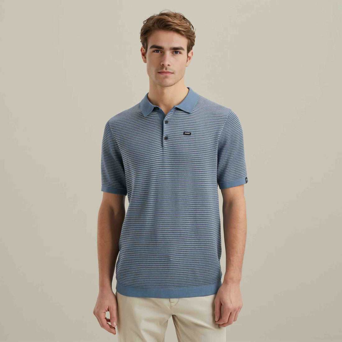 Polo streepdesign - blauw