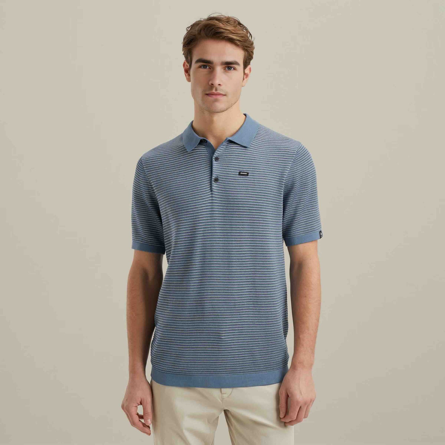 Polo streepdesign - blauw