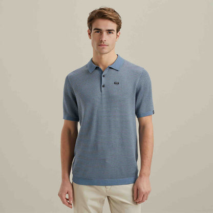 Polo streepdesign - blauw
