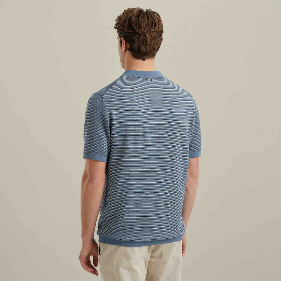 Polo streepdesign - blauw