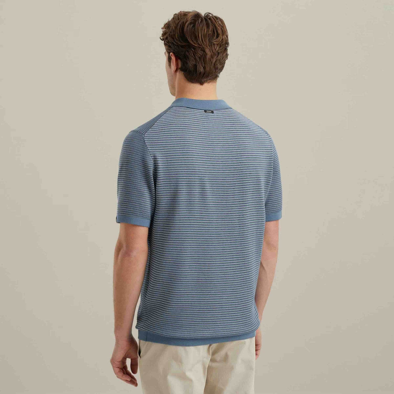 Polo streepdesign - blauw