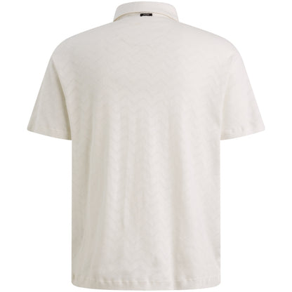 Polo met jacquardpatroon - beige