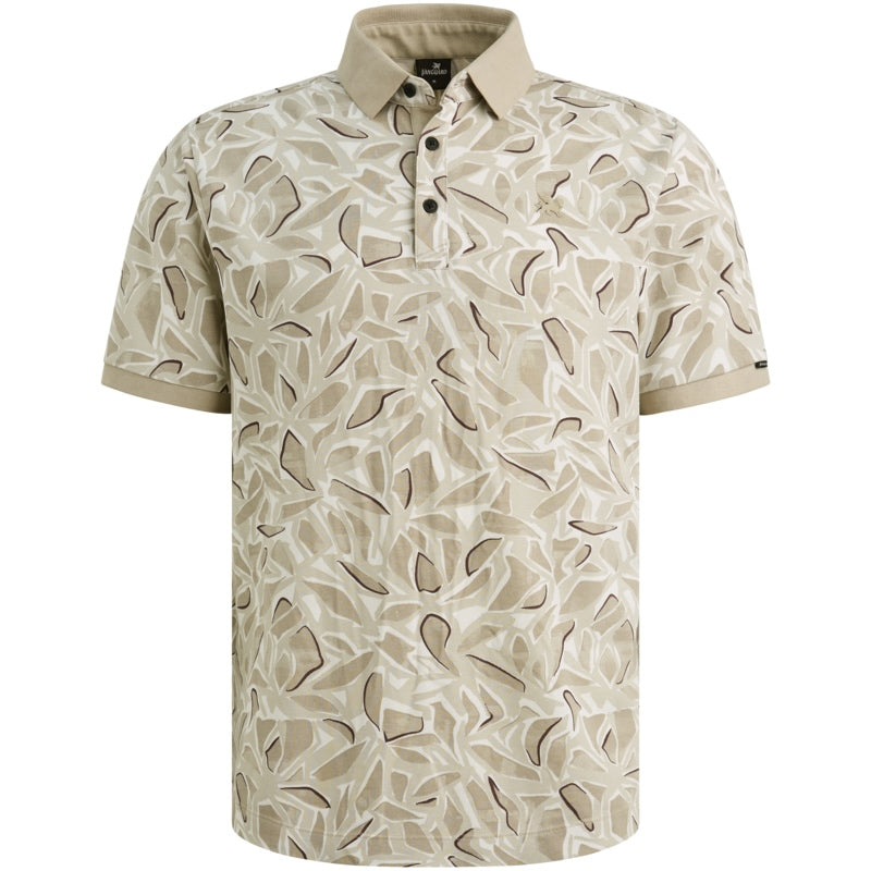 Polo met patroon - beige