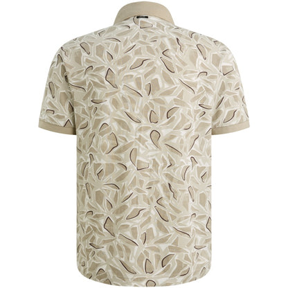 Polo met patroon - beige