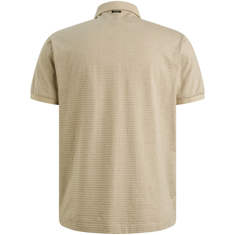 Polo met streeppatroon - beige