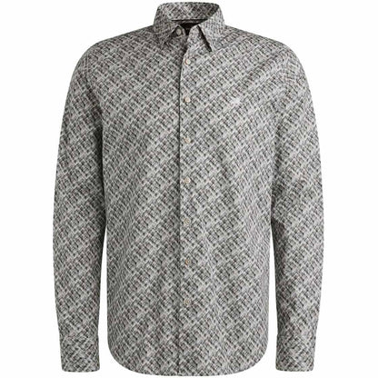 Overhemd met allover print - grijs