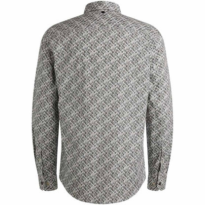 Overhemd met allover print - grijs