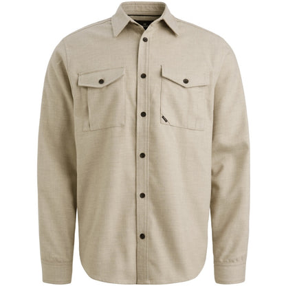 Overshirt met knopen - beige