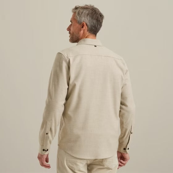 Overshirt met knopen - beige