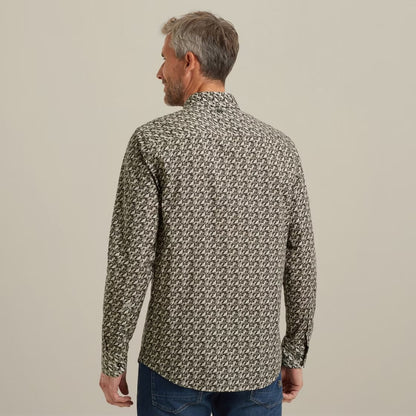 Overhemd met allover print - groen