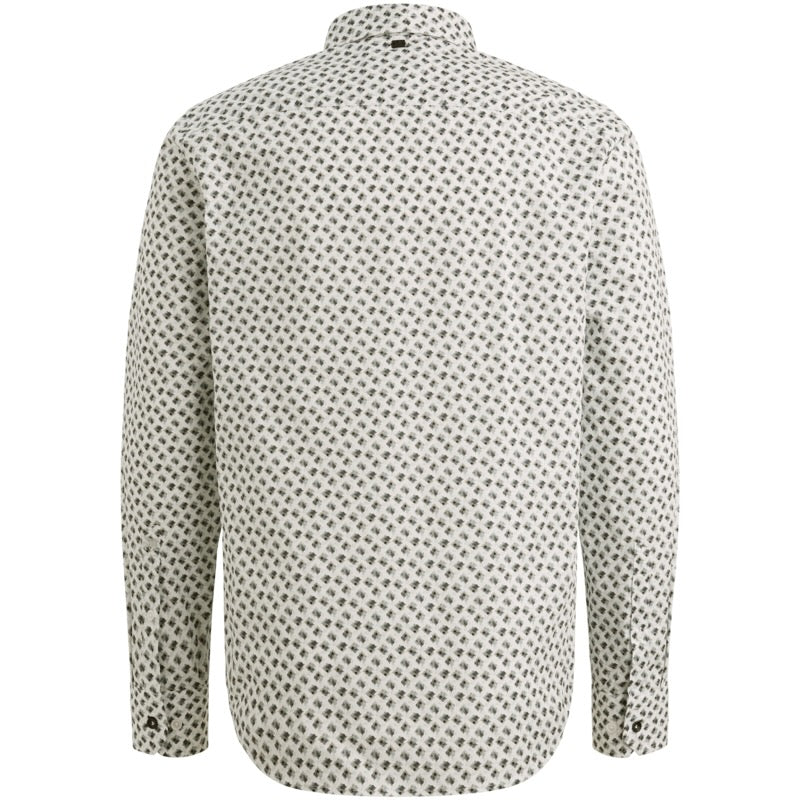 Overhemd met allover print - wit