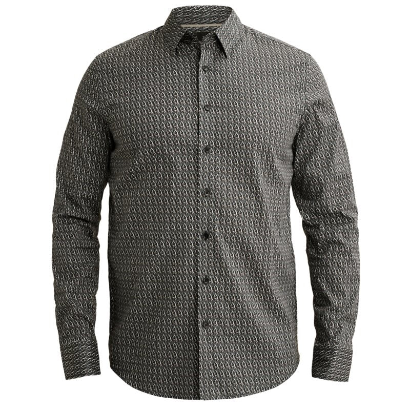 Overhemd met allover print - groen