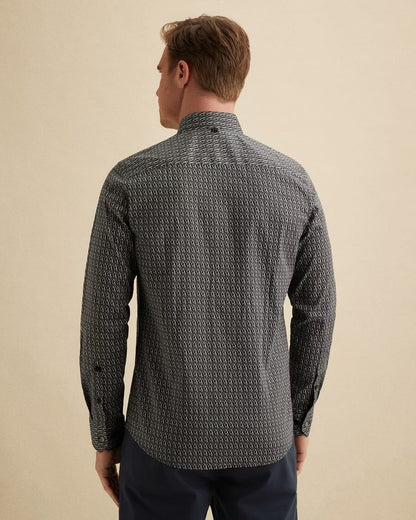 Overhemd met allover print - groen