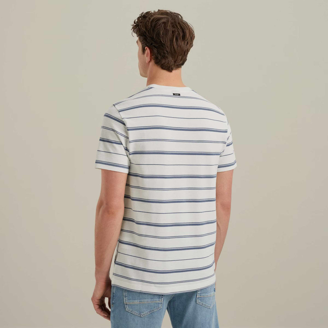 T-Shirt gestreept - wit