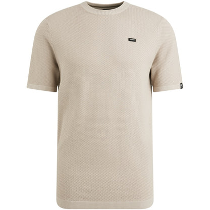 T-Shirt met structuur - beige