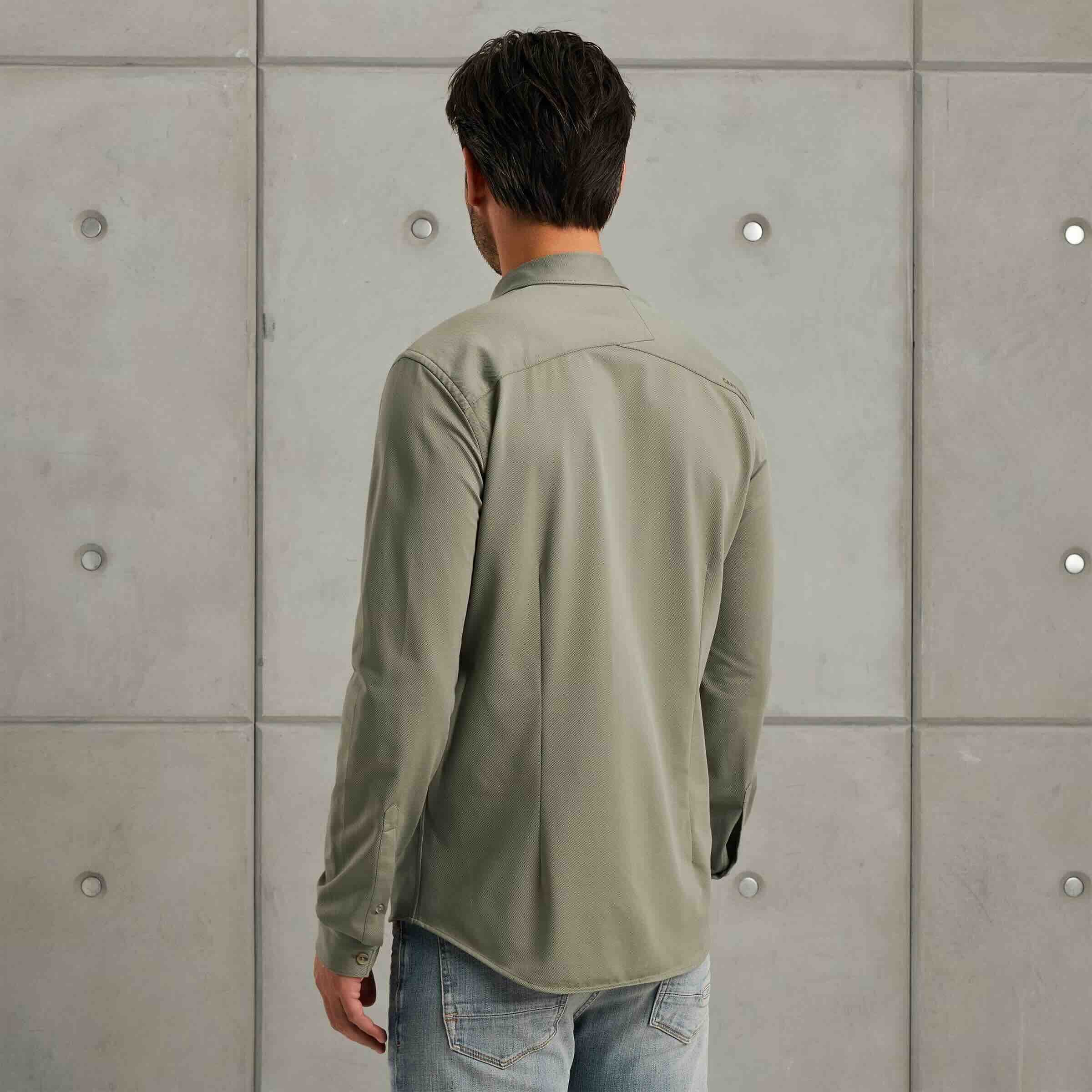 Overhemd twill jersey - groen