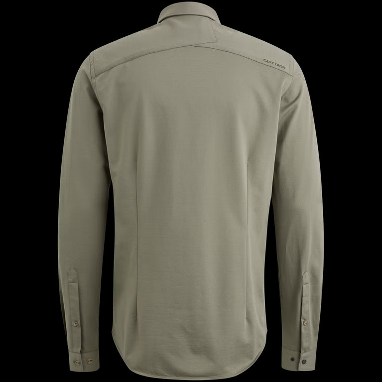 Overhemd twill jersey - groen