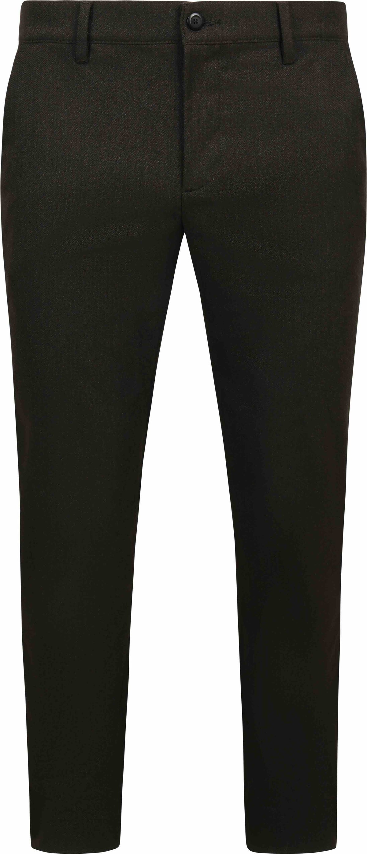 Chino Lou stretch visgraat - bruin