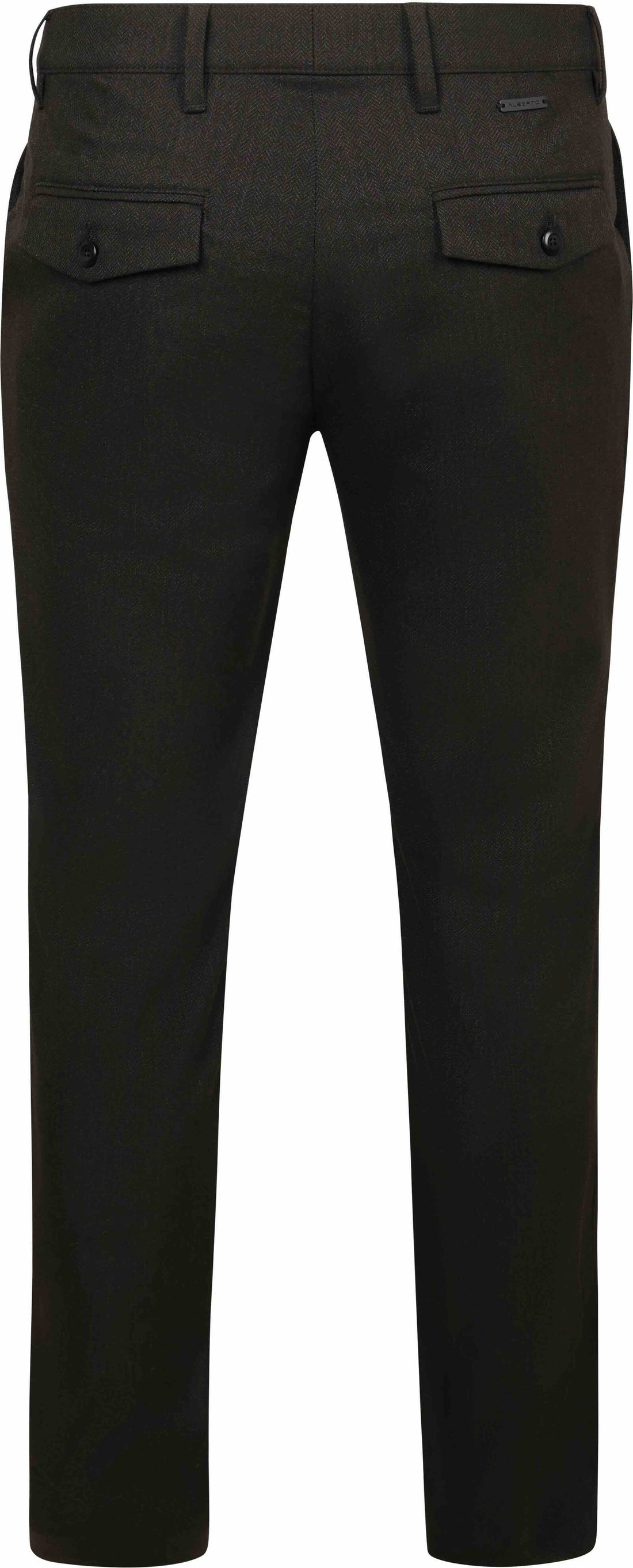 Chino Lou stretch visgraat - bruin