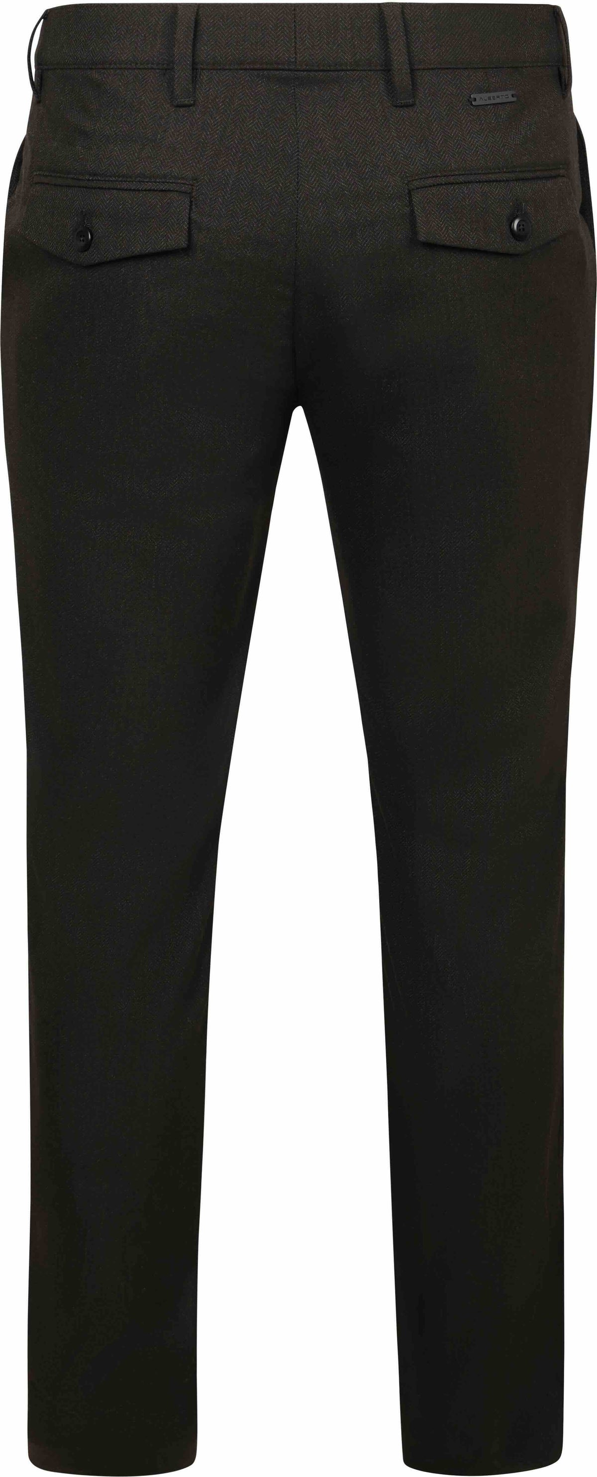 Chino Lou stretch visgraat - bruin