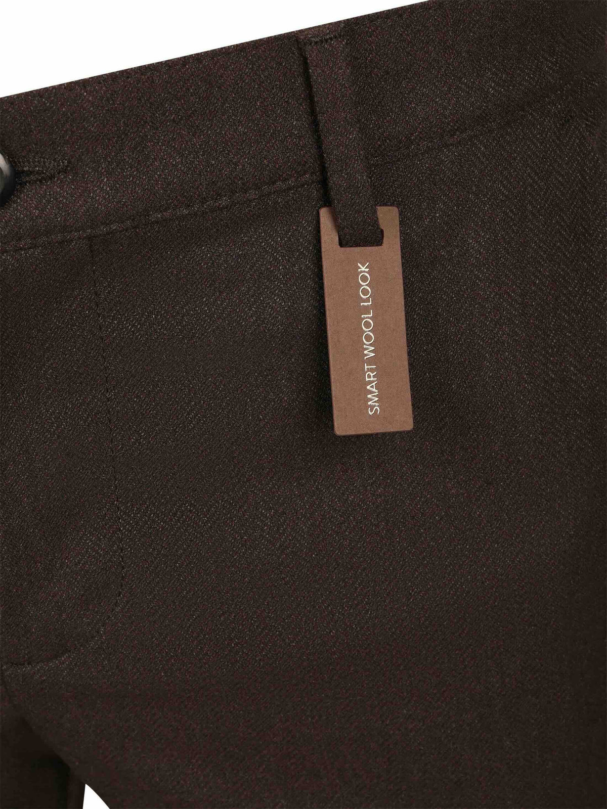 Chino Lou stretch visgraat - bruin