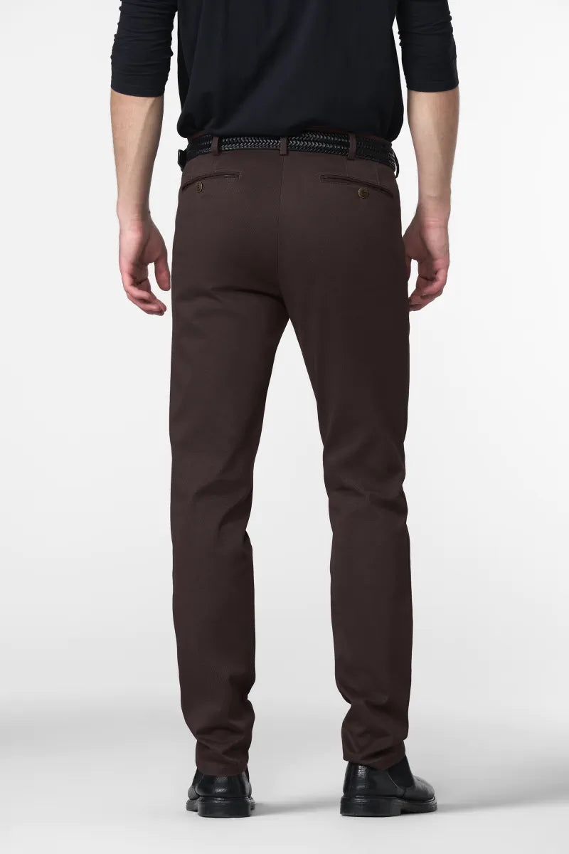 Chino Bonn micro  fantasy - bordeauxrood