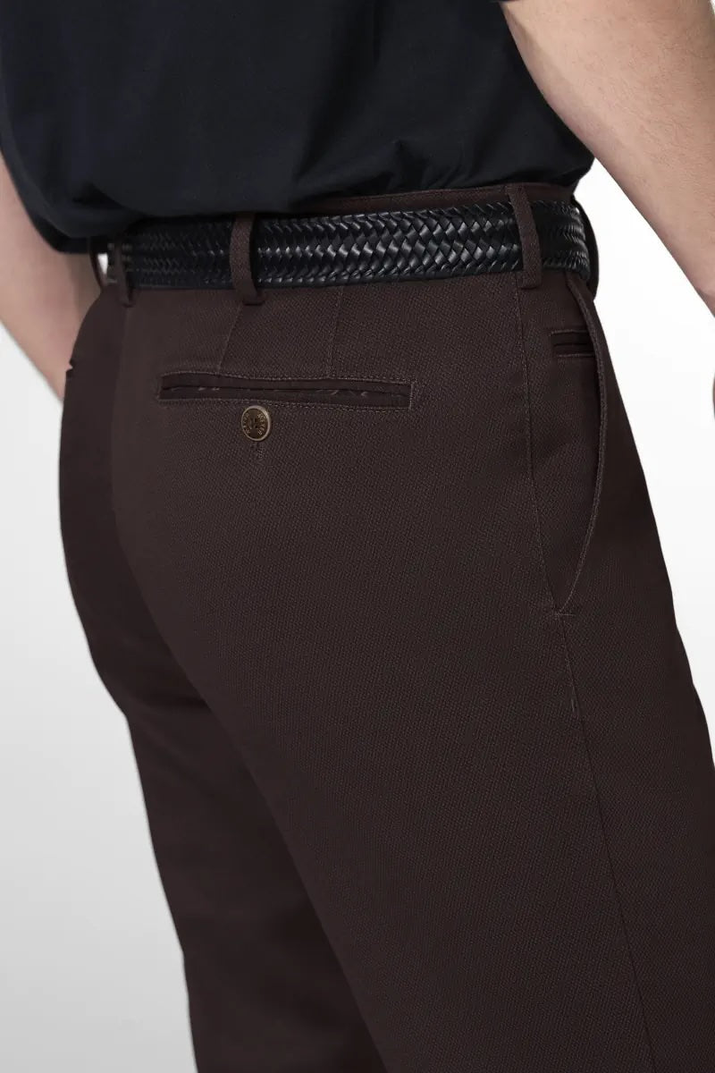 Chino Bonn micro  fantasy - bordeauxrood