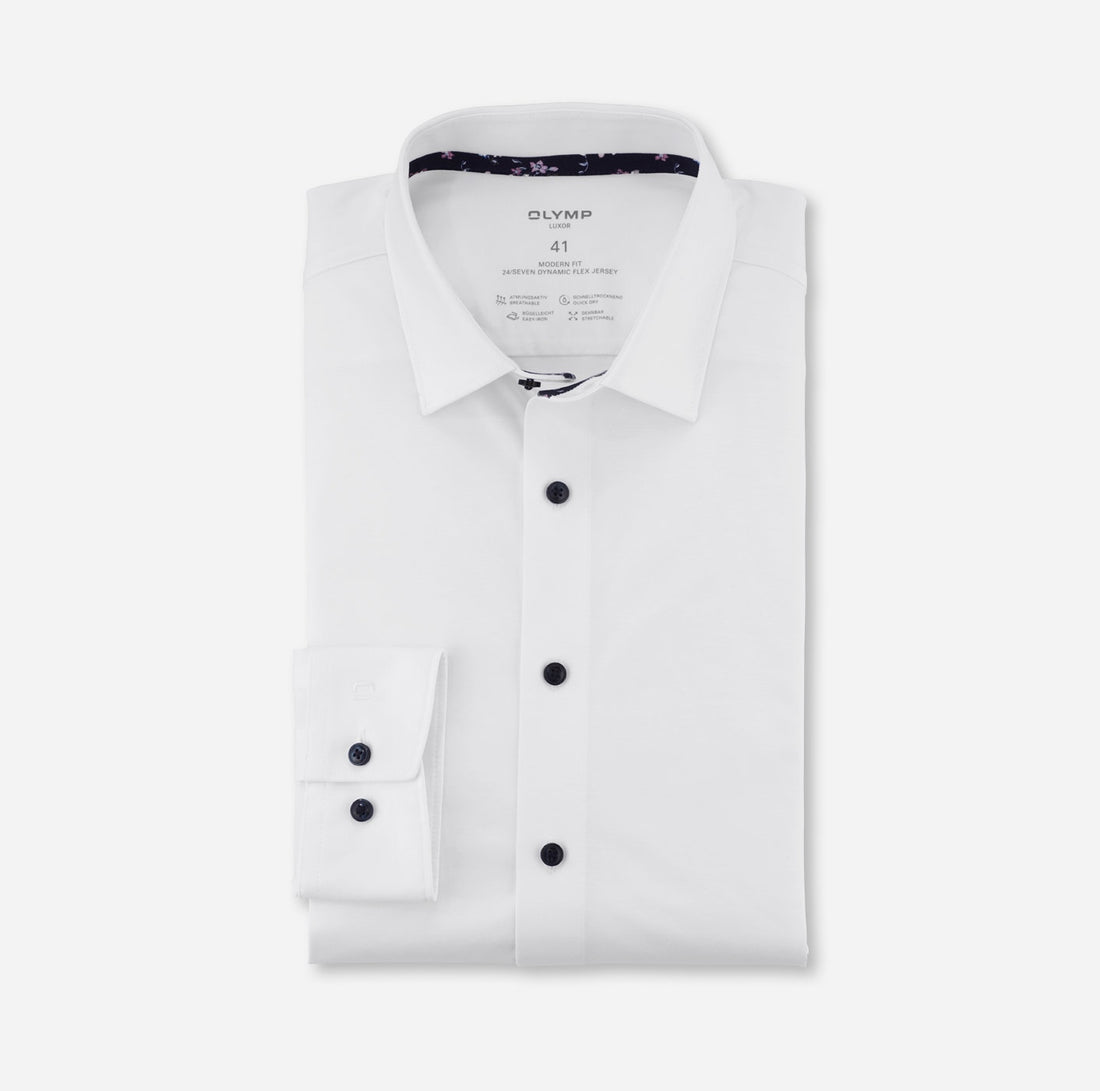 Overhemd Modern Fit Luxor 24/7 - wit