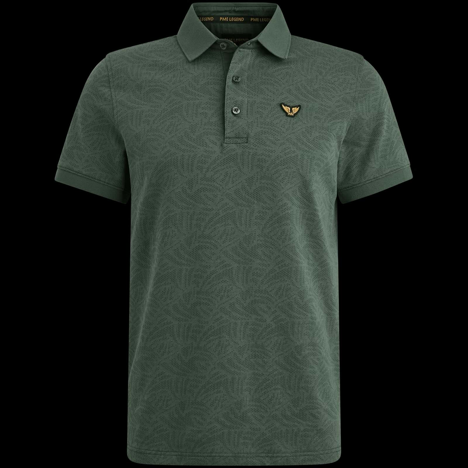 Polo jacquardpatroon - groen