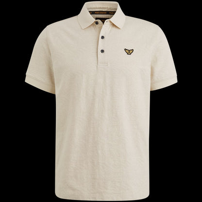 Polo jacquardpatroon - beige