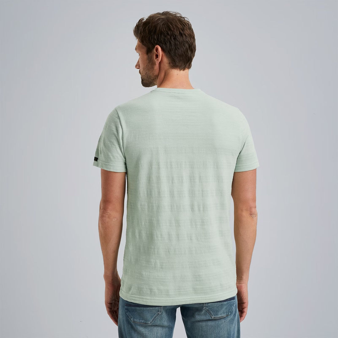 T-Shirt met streeppatroon - groen