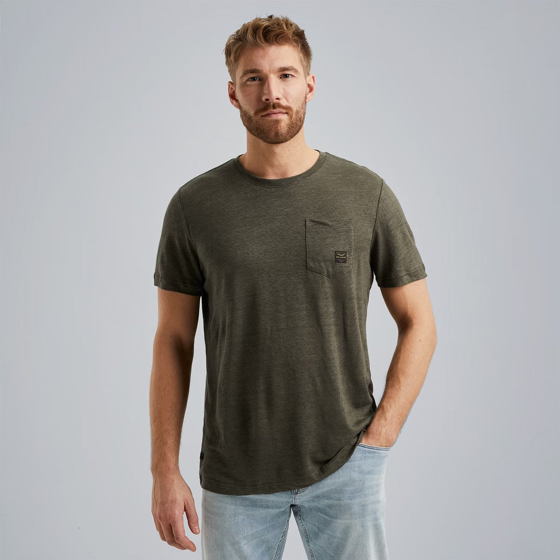T-Shirt korte mouw linnen - groen