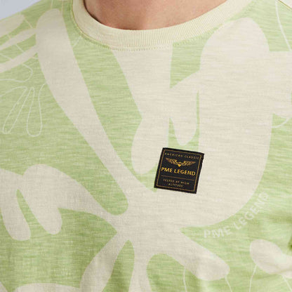 T-Shirt slub jersey - limegroen