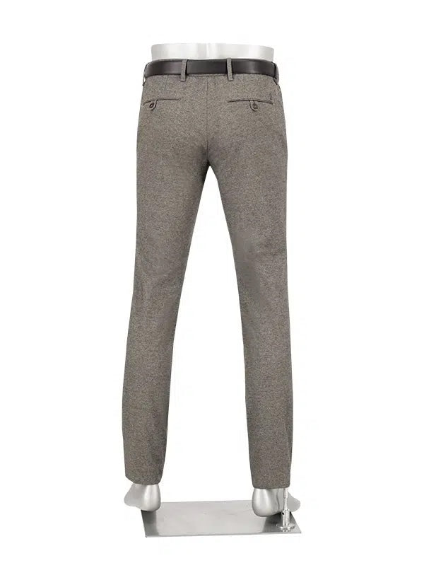 Chino Rob stretch ruitje - lichtbruin