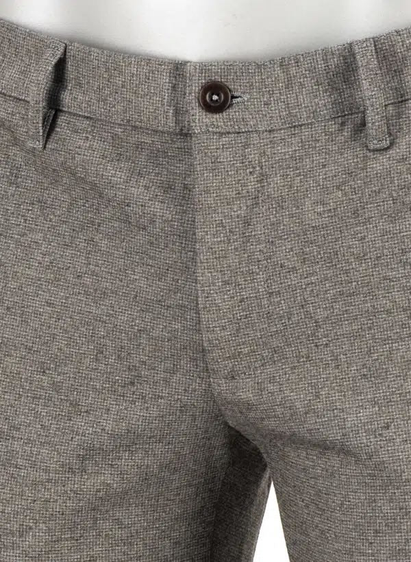 Chino Rob stretch ruitje - lichtbruin