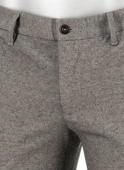 Chino Rob stretch ruitje - lichtbruin