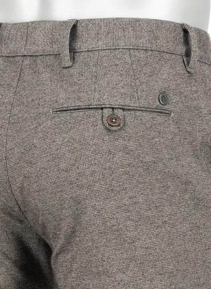 Chino Rob stretch ruitje - lichtbruin