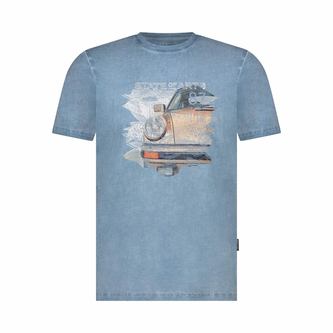 T-shirt met print - blauw