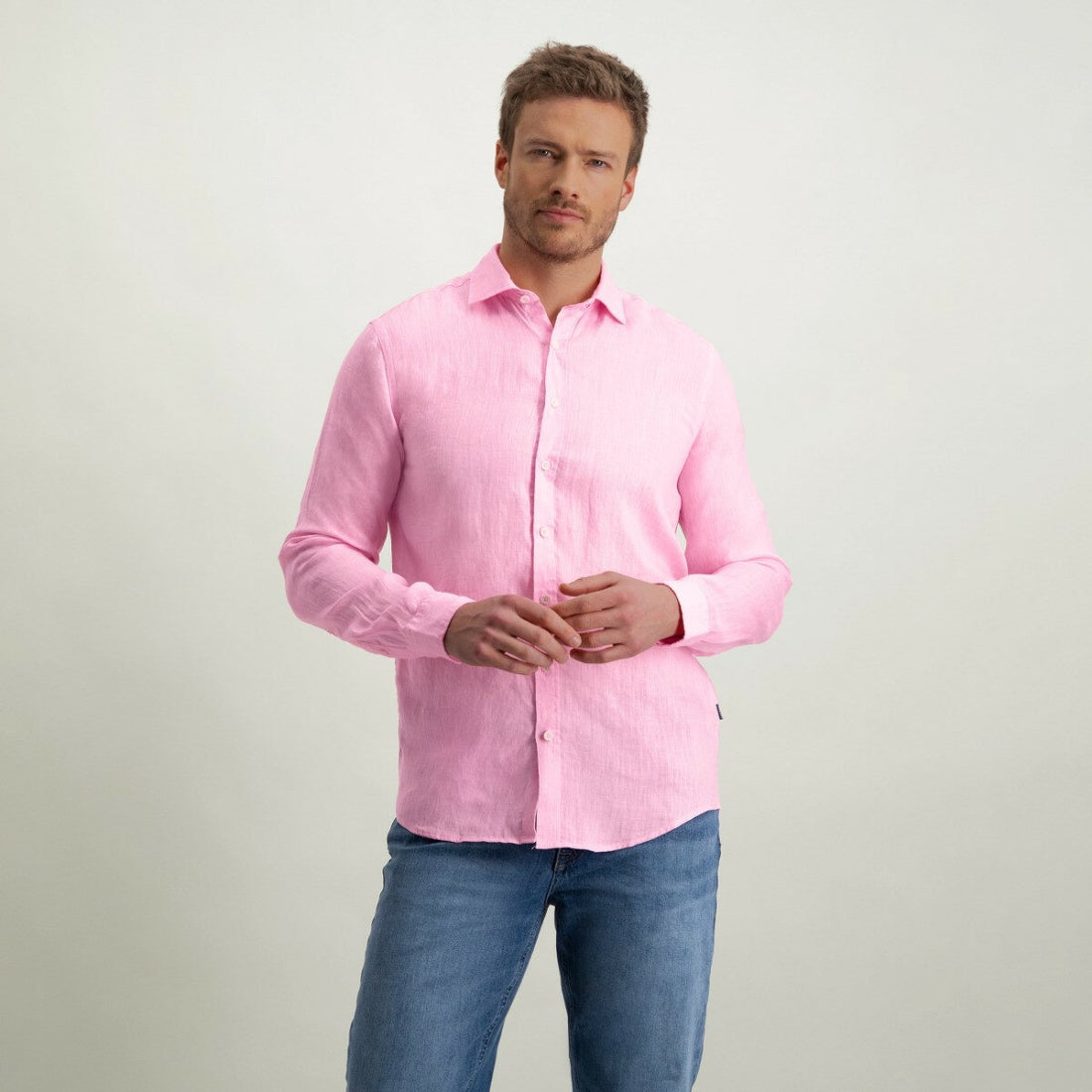 Overhemd van hoogwaardig linnen - roze